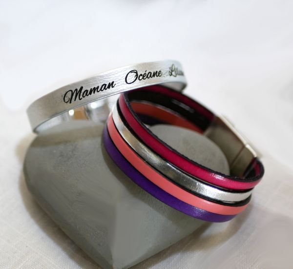 Bracelete e punho em tom de prata