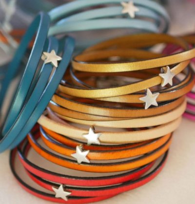 pulseira de couro para eventos