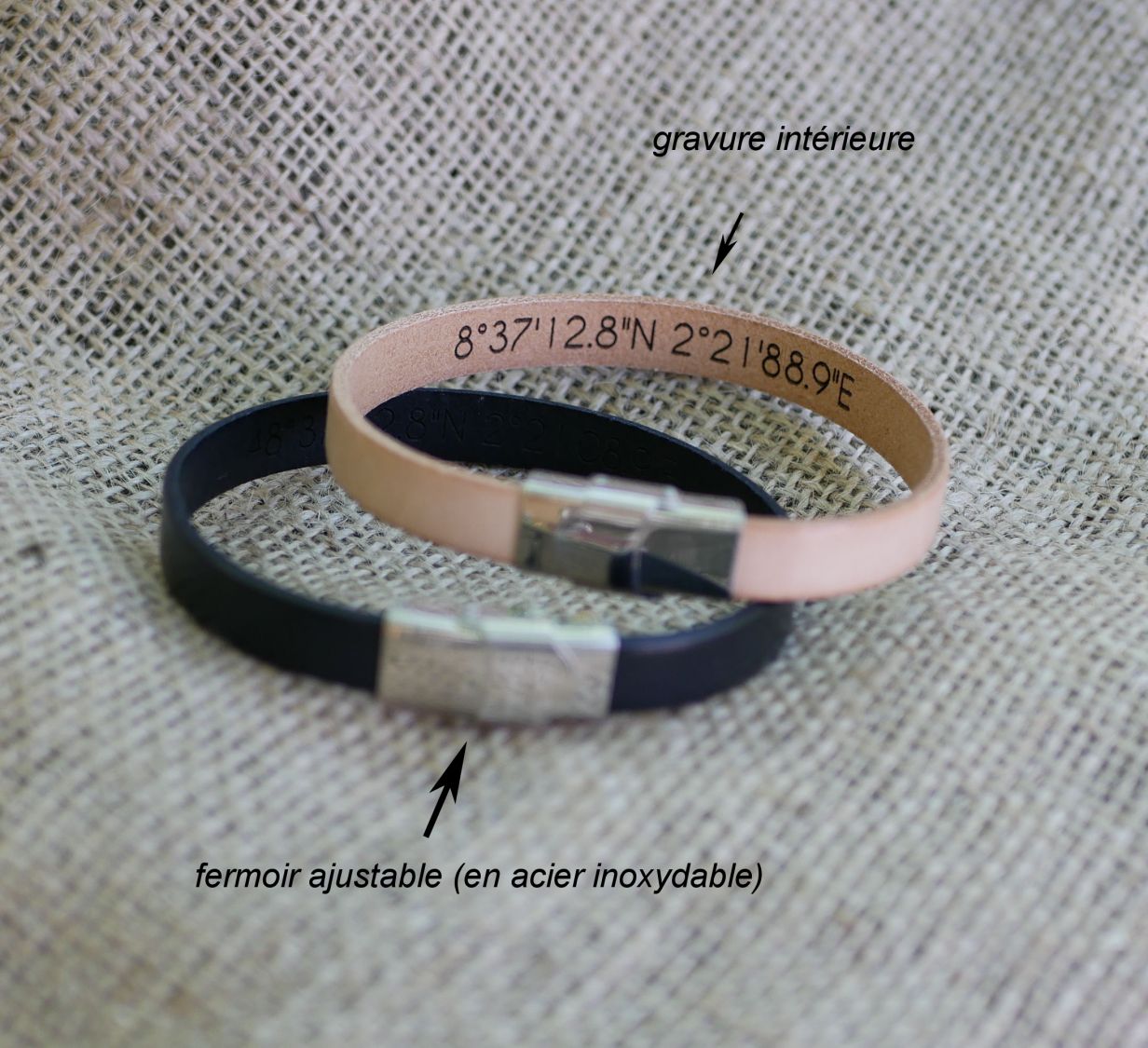 Pulseira de couro para comunhão ou baptismo personalizado com o primeiro nome 
