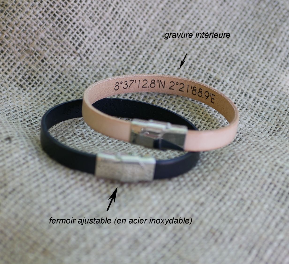 Pulseira de couro para comunhão ou baptismo personalizado com o primeiro nome 