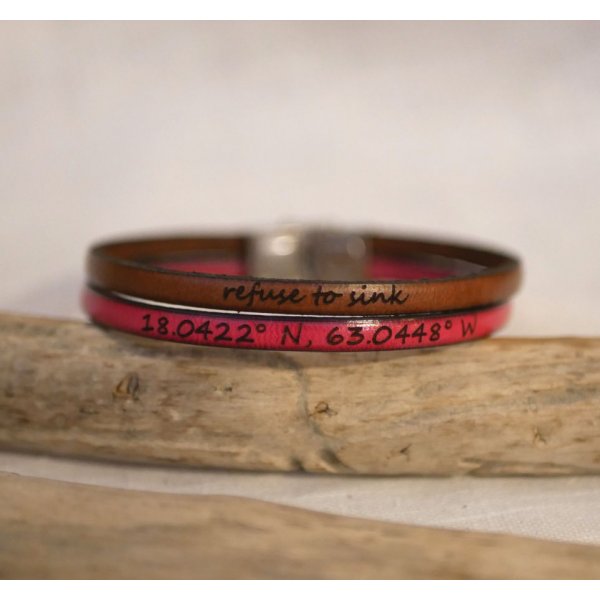 Correia personaliz&aacute;vel de couro de cor dupla para homens e mulheres