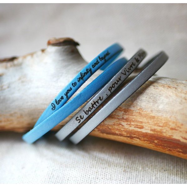 Pulseira de couro de 2 voltas para homens ou mulheres para personalizar