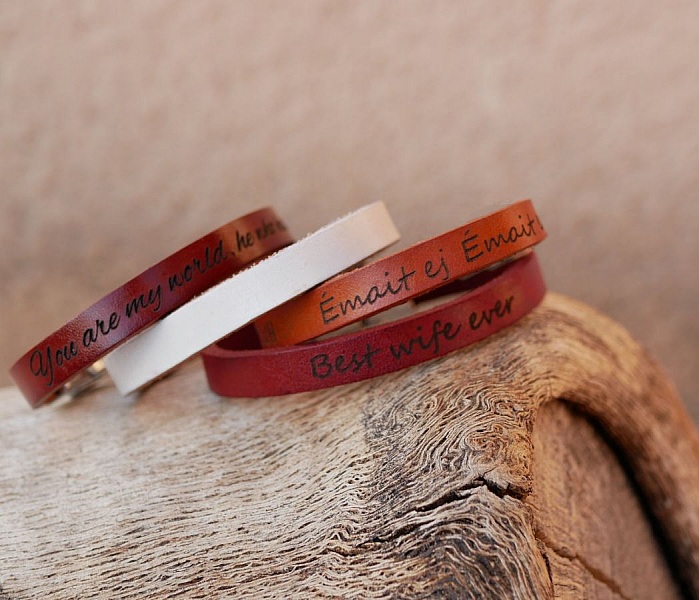 Pulseira mista de couro com fecho ajust&aacute;vel de 9 mm