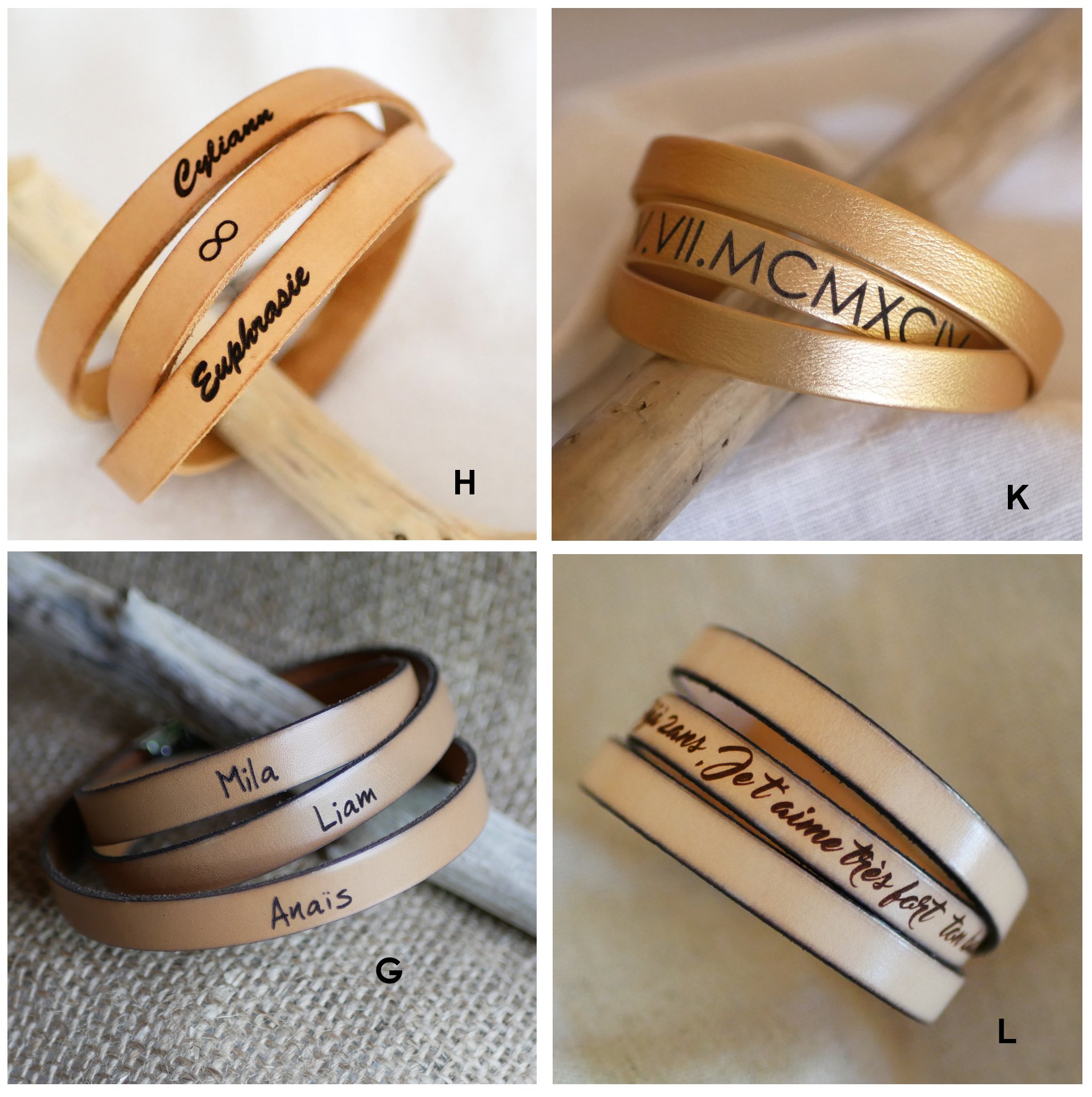 Pulseira de couro triplica o homem ou a mulher para ser personalizado fecho ajustável