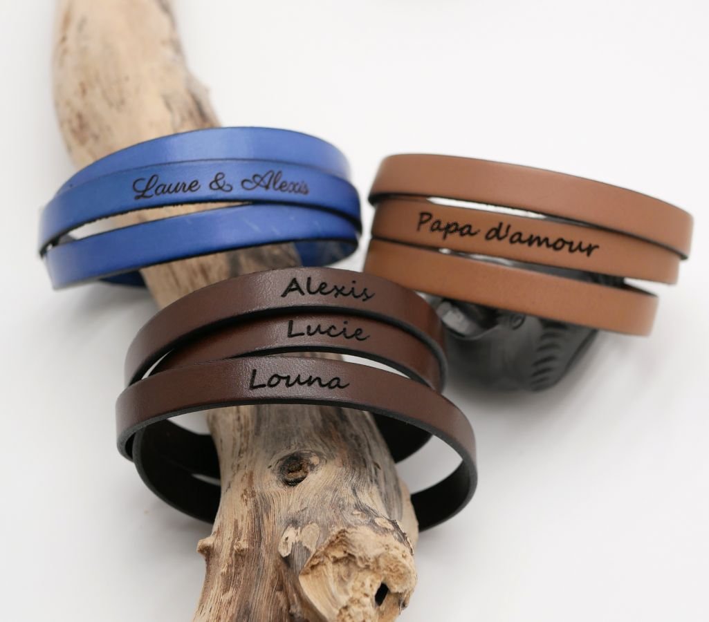 Pulseira de couro triplica o homem ou a mulher para ser personalizado fecho ajustável