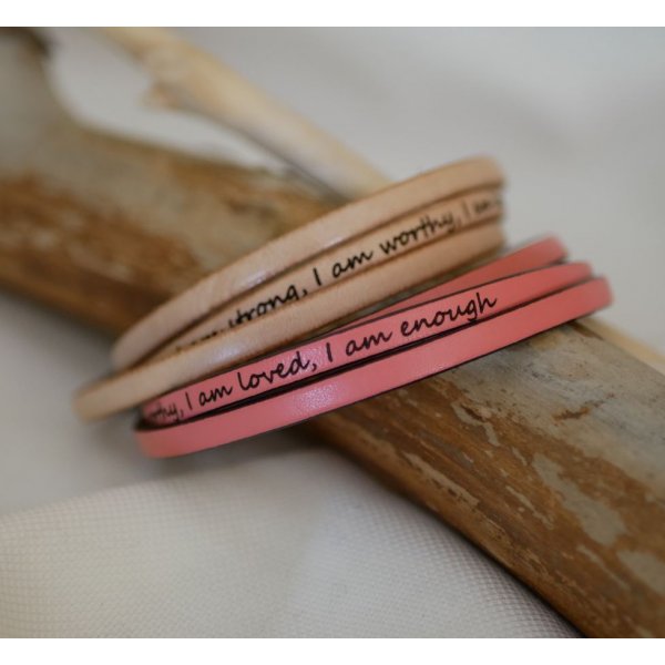 Pulseira personalizada de couro de 3 voltas para mulheres