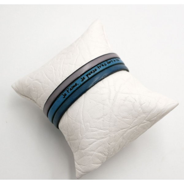 Pulseira de punho de trio de couro para personalizar 