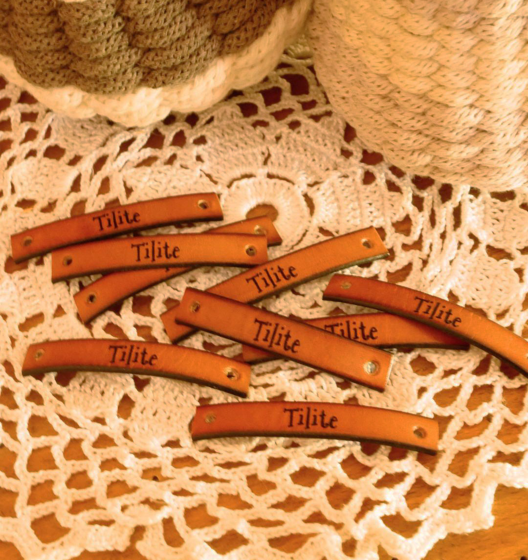 Etiqueta em pele personalizada com mensagem gravada