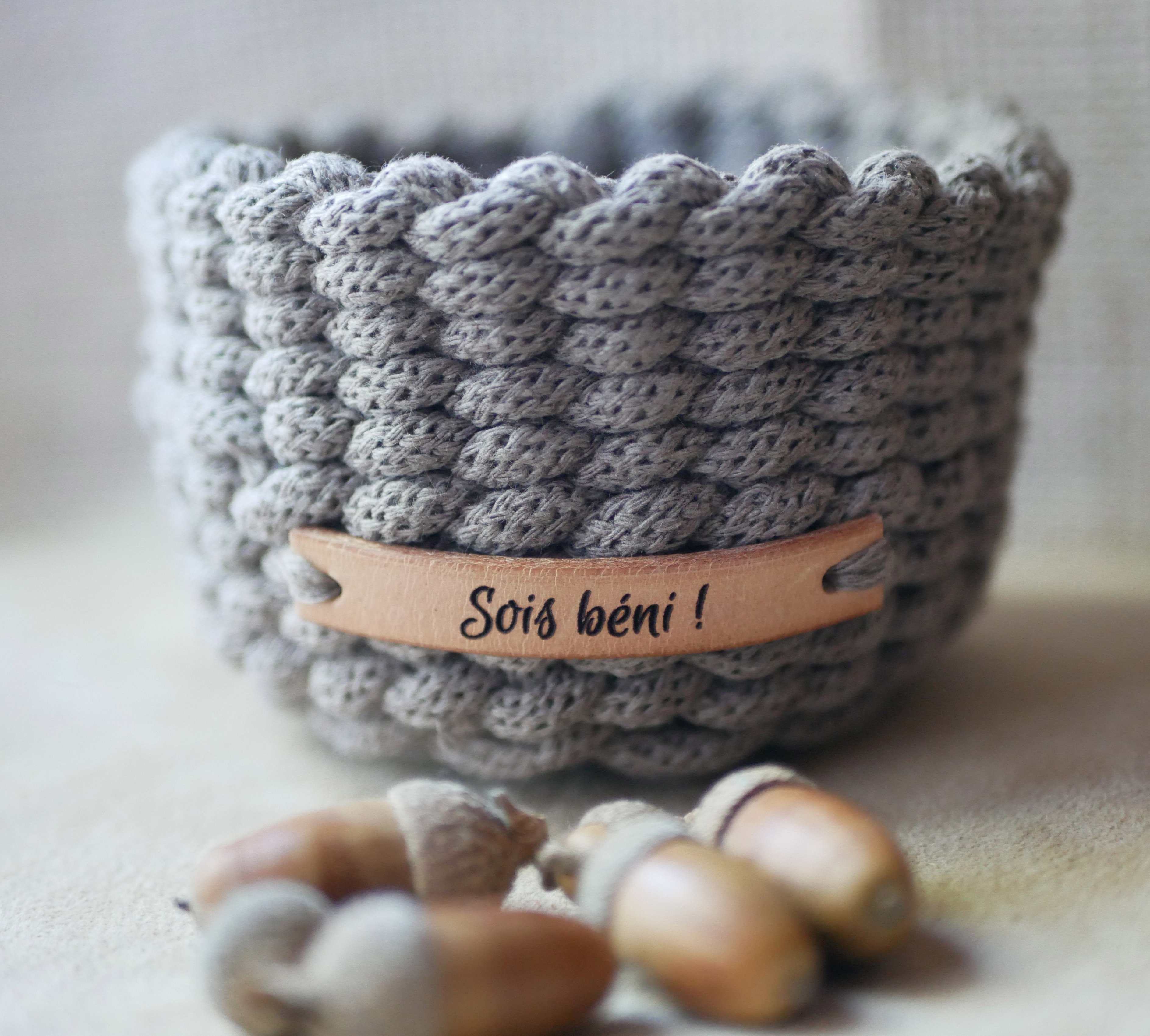 Etiqueta em pele personalizada com mensagem gravada