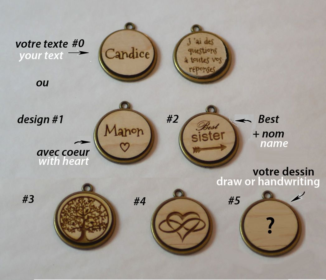 Relógio pulseira de couro com cabochon de madeira a ser gravado