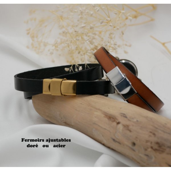 Rel&oacute;gio pulseira de couro 2 ou 3 cartuchos com p&eacute;rola e pingente