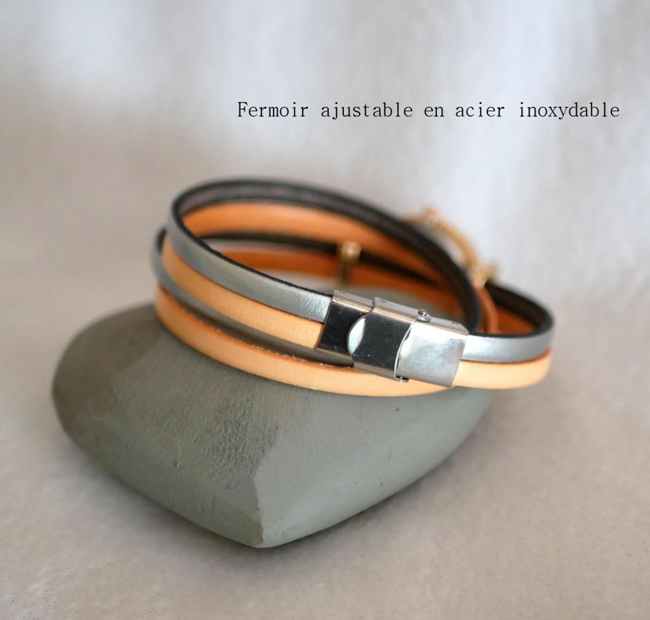 Relógio com mostrador em ouro rosa com bracelete de dupla bracelete para personalizar