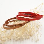 Pulseira de couro de 2 voltas para homens ou mulheres para personalizar