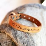 Pulseira masculina em couro natural para ser personalizada 