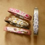 Pulseira Flor&acirc;me personalizada com fita liberty e a sua escolha de pele