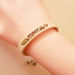 Pulseira de plantas Flor&acirc;me com fita Ava liberty em corti&ccedil;a branca