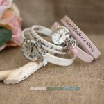 Relógio de prata com bracelete de cortiça 2 voltas com fecho ajustável
