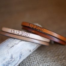 Correia personalizável de couro de cor dupla para homens e mulheres
