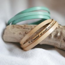Pulseira de couro para mulheres, 3 voltas, largura média