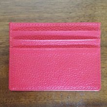 Porta-cartões de couro de Fuchsia